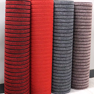 Bán buôn tùy chỉnh đôi sọc PVC Vòng đống Mat không dệt thảm thảm có thể giặt Polyester CuộN nhà khách sạn triển lãm tổ chức sự kiện - Product Image 6
