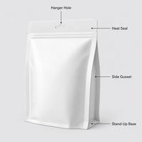 Sachet Doypack personnalisé imprimé, qualité alimentaire, pour noix, fromage, bonbons, sucettes