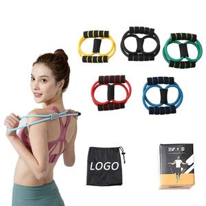 Yiwu Chất Lượng Cao Xây Dựng Cơ Thể Phòng Tập Thể Dục Tập Thể Dục Tập Thể Dục Yoga Ngực <span class=keywords><strong>Expander</strong></span> 8 Hình Dạng Pilates Kháng Ban Nhạc Ống Bộ - Product Image 5
