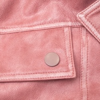 Fabricant de Blousons en Cuir Personnalisés Style Western Rose Vintage de Luxe à Fermeture Éclair Blouson Bomber en Cuir PU Court pour Femmes