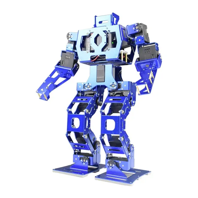 For Arduinos Program Metal 15 Dof Biped Robot With Digital Steering Gear Humanoid Robot Fighting Robot Remote Control Battle