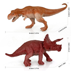 Set di Dinosauri in Plastica: Tirannosauro, Spada Dracica, Veloci Raptor, Triceratopo, Raptor Selvaggio, Gigante Bestia - Modellini Giocattolo per Maternità - Product Image 5