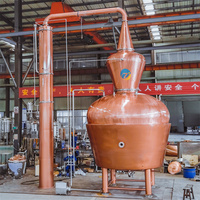 Alambic en cuivre pas cher ZJ 300l 150l, alambic à double pot, alambic à whisky single malt, équipement de distillation de brandy