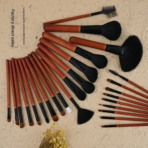 Nuevo Set de Brochas de Maquillaje de 26 Piezas <span class=keywords><strong>Recomendado</strong></span> por Maquilladores, Imitación Caoba, Set Completo de Pelo Animal Genuino en Existencia - Product Image 3