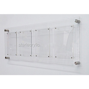 Wall Mount Perspex Acrylic Multi Photo <strong>Picture</strong> Frame Acrylic Certificate Sign <strong>Holder</strong> 4x9x7 - Product Image 1