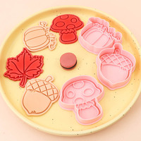 HY Emporte-pièces et moules à biscuits pour l'automne et Thanksgiving, motifs feuille d'érable, citrouille, gland