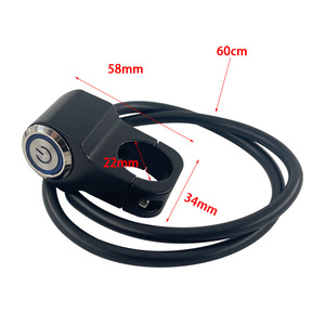 Motochi Motorcycle <b>Switch</b> 22mm Aluminum Alloy <b>Waterproof</b> With Led <b>Light</b> For Off Road Electric Bike Headlight Horn Power Cut Off - Product Image 4