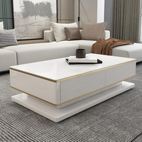Table basse murale en MDF noir doré de style nordique, combinaison de meuble TV, mobilier moderne pour salon, chambre et hôtel