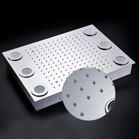 Système de pomme de douche pluie à Led avec Jets de mur, salle de bains, mitigeur thermostatique de douche, double poignée ensemble de douche de pluie