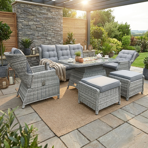 <span class=keywords><strong>Conjunto</strong></span> de Muebles de Jardín de Ratán con Estructura de Aluminio, <span class=keywords><strong>Mesa</strong></span> de Altura Ajustable <span class=keywords><strong>y</strong></span> <span class=keywords><strong>Sillas</strong></span> <span class=keywords><strong>Reclinables</strong></span> - Product Image 3