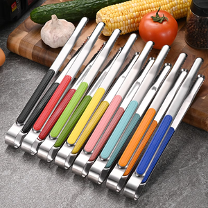 Colorful Korean BBQ <b>Tongs</b> - Long Stainless Steel <b>Serving</b> <b>Tongs</b> for Buffet & Salad - Product Image 3