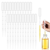 Pipette compte-gouttes manuelle en PE de 3 ml, utilisée pour le transfert d'huiles essentielles, les expériences scientifiques, les travaux manuels et les outils de maquillage