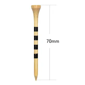 Profesional disesuaikan Logo dicetak 54mm 70mm 83mm 2 3/4 inci ramah lingkungan kayu bambu Golf tee - Product Image 2