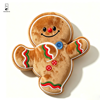 Peluche Homme en Pain d'Épices de Noël, Figurine en Peluche Douce, Coussin en Peluche, Décoration de Noël pour la Maison, Cadeau de Noël pour Enfants