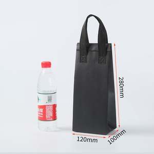 Sac isotherme personnalisé noir en aluminium jetable, écologique, non tissé, isolé thermiquement pour repas à emporter - Product Image 2