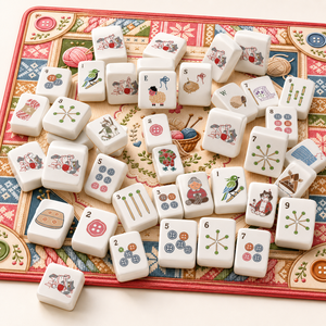 Ensemble de Mahjong américain moderne monocouche prêt à être expédié en 7 jours |   Tuiles de Mahjong Assorties 160 Pièces les Plus Vendues – Stock en Gros Disponible - Product Image 1