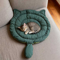 Coussin de lit pour chat en coton, matelas double face pour chat et petit chien, à poser au sol, confortable pour chat et chiot