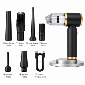 Portable 20KPa 100W Brushless Handheld Car Vacuum Cleaner 4 in 1 Air Blower Duster Inflator Vacuum <b>Pump</b> for home car OEM ODM - Product Image 2