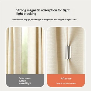 Attaches magnétiques pour <span class=keywords><strong>rideaux</strong></span>, attaches métalliques antirouille pour draperies, supports de <span class=keywords><strong>rideaux</strong></span> faciles à installer - Product Image 2
