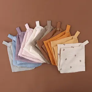 Bavoirs en coton mousseline pour bébés, tissu doux et coloré, 1 pièce