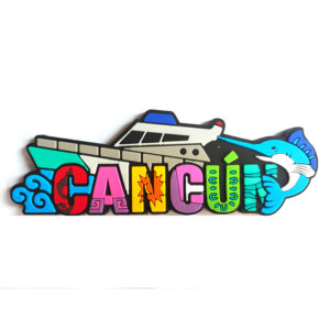 Imán de Refrigerador Personalizado de PVC Suave 2D 3D con Diseño de Dibujos Animados, Recuerdo de <span class=keywords><strong>Viaje</strong></span> al Mar de Cancún, México, Regalo Promocional OEM - Product Image 2