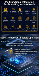 Xgsun 5.0 di động UHF RFID SLED tag Reader/Writer IP64 bảo vệ 12M Khoảng cách đọc USB Loại C cho bán lẻ hàng tồn kho thanh toán - Product Image 2
