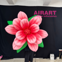 Fleur colorée gonflable personnalisée pour décoration de scène de festival