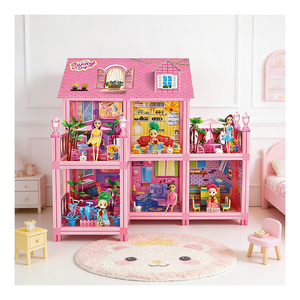 Mini Villa Casa de Muñecas con Muebles, Set de Juego de Imitación para Niños, Juguete de Mansión, Regalo Temático de Villa - Product Image 1