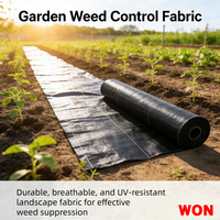 Toile de paillage anti-herbe ultra-résistante WON, longue durée de vie, pour aménagement paysager extérieur, rouleaux de 10 ans, découpe sur mesure