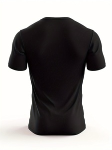 T-shirt Homme Grande Taille LincoLn Crinkle à Imprimé Numérique Lettres Tendance, Respirant, Séchage Rapide, Coupe Ample - Product Image 5