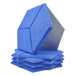 Panneaux acoustiques en polyuréthane à absorption acoustique bleue haute densité Carreaux muraux Mofelt Design moderne - Product Image 5