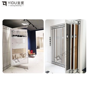 헤비 듀티 슬래브 회전 슬라이더 랙 무역 박람회 출품자 푸시 풀 타일 디스플레이 랙 - Product Image 4