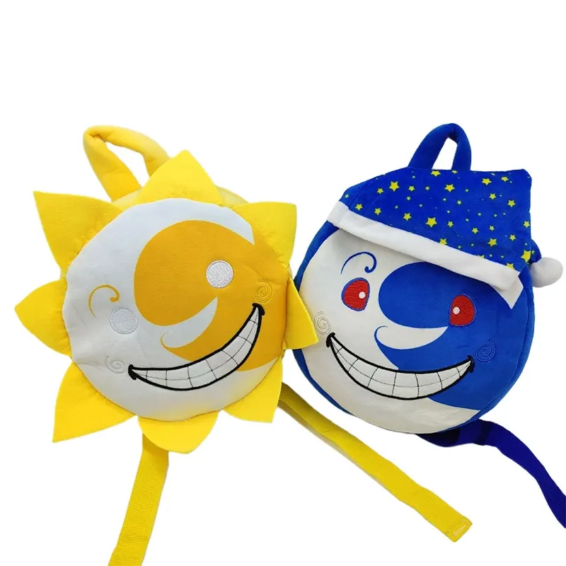 2022 Nieuwe Sundrop En Moondrop Rugzak Creatieve Spelletjes Sunrise Boss Speelgoed Zon Clown Gevulde Pluche Tassen Voor Kinderen