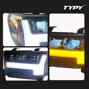 Feux de jour à LED avec lentille laser et clignotants séquentiels pour les assemblages de phares Tundra 2007-2013 - Product Image 2