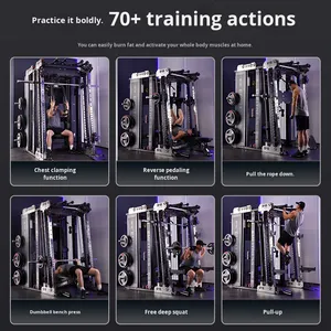 Rack de Sentadillas Metálico Comercial Plegable <span class=keywords><strong>Multifuncional</strong></span> para Gimnasio <span class=keywords><strong>en</strong></span> Casa, Máquina Smith y Rack de Press de Banca para <span class=keywords><strong>Entrenamiento</strong></span> Integral - Product Image 5