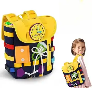 High Quality Hot Sale 3d Felt Creative Children's Toys Cartoon School Bags Kids Trend Learning Busy Board Toddler Backpack Bag