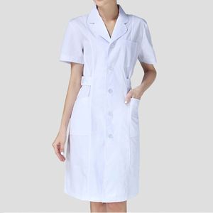 OEM Lady <span class=keywords><strong>Sexy</strong></span> ricamato la luce assistente dentale donne infermiere camice da laboratorio manica corta lungo medico uniforme scrub - Product Image 5