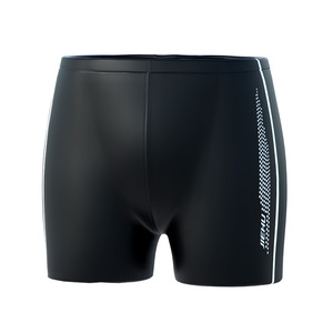 Jiehu Short de bain pour homme à séchage rapide, noir, en polyester, coupe droite, taille adulte 2201 - Product Image 1