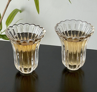 Tasse à thé en verre style chinoiserie 40ml-Tasse à thé épaissie résistante à la chaleur et faite à la main