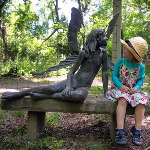 सुंदर मूर्तियों नग्न परियों के लिए आउटडोर उद्यान पार्क सजावट