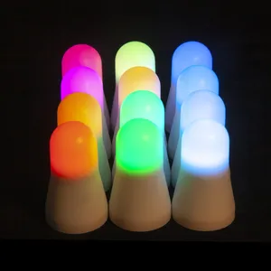 Luz de chá com mudança de cor LED recarregável sem chama sem fumaça, velas sem fumaça com controle remoto, personalizado por atacado