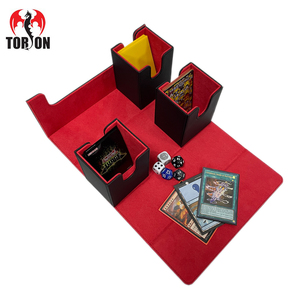 Boîte de rangement pour cartes à collectionner Torson 240+ 3-en-1 en cuir et acrylique, pour cartes anime, Yugioh et cartes en plastique, pour le rangement et la jeu - Product Image 3