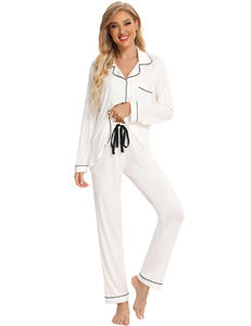 Pyjama Femme, Pijamas Mujer, Vêtements de nuit <span class=keywords><strong>pour</strong></span> femmes, Pyjamas en bambou <span class=keywords><strong>pour</strong></span> femmes, <span class=keywords><strong>Ensemble</strong></span> de vêtements de détente <span class=keywords><strong>pour</strong></span> femmes - Product Image 2