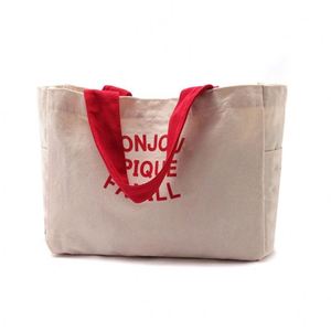 Custom Natural Cotton Big Capacity Cotton Canvas Shopping <b>Tote</b> Bag - Product Image 3