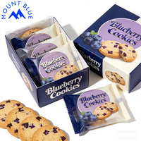 Biscuits croustillants au chocolat tendance, emballage individuel personnalisé en boîte et en sachet, collation quotidienne décontractée, délicieux et sucré