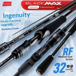 <span class=keywords><strong>Canne</strong></span> à pêche en fibre de carbone haute sensibilité Black Max Matte UL MH XH pour eau salée et eau douce, pour la pêche en bord de mer et en bateau, spinning et <span class=keywords><strong>casting</strong></span>. - Product Image 5