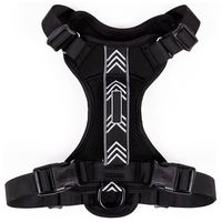Harnais pour animaux de compagnie personnalisable OEM avec patch logo vierge, sangle géométrique en maille respirante et boucles réglables