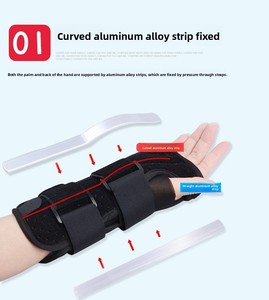 Unisex Ayarlanabilir El Destek Kolu Sıkıştırma Bilek Şeritleri Gece Uyku Ateli Spor Yaralanmaları Eklem Rehabilitasyonu Ortezleri - Product Image 2