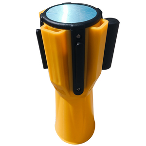 Venta al por mayor de calidad superior, cinturón retráctil de plástico amarillo, cono de tráfico, barrera superior, productos de advertencia de tráfico - Product Image 1