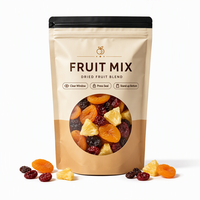 Sachet refermable de qualité alimentaire avec fenêtre transparente et fermeture éclair pour l'emballage de fruits secs et de snacks
